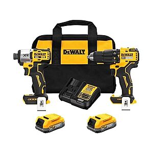 $180.19: DEWALT 20V MAX 2-Tool Brushless Hammer Drill Power Tool Combo Kit with Soft Case (2-Batteries and Charger Included) | DCK228E2 at Woot!
