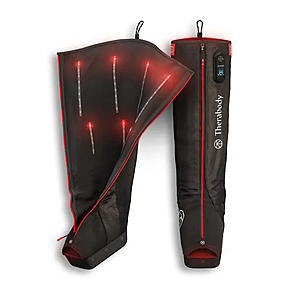 Therabody - JetBoots PRO Plus - Wireless Compression Boots With Vibration & Infrared LED Light - Regular - Black $899.99