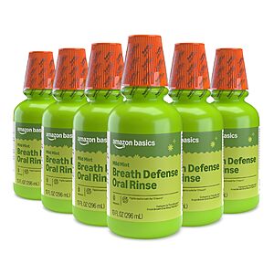 6-Pack 10-Oz Amazon Basics Breath Defense Oral Rinse (Mild Mint) $9.76 w/ S&S + Free Shipping w/ Prime or on orders over $35