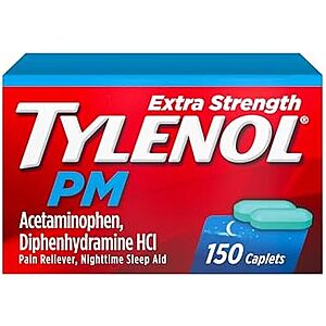 150-Count Tylenol PM Extra Strength Acetaminophen Nighttime Pain Reliever & Sleep Aid Caplets $7.69 w/ S&S + Free Shipping w/ Prime or on orders over $35