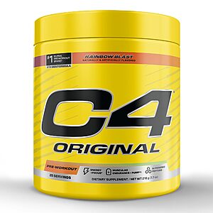 7.94-Oz C4 Original Pre Workout Powder (Rainbow Blast) $15.97 w/ S&S + Free Shipping w/ Prime or on orders over $35