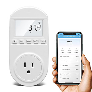 $24.99 | Zuomeng WiFi Electricity Usage Monitor Plug-in Power Meter 1 Pack