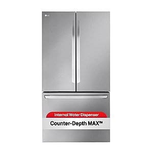 LG 27 cu. ft. Smart Counter-Depth MAX French Door Refrigerator with Internal Water Dispenser in PrintProof Stainless Steel $1804.05