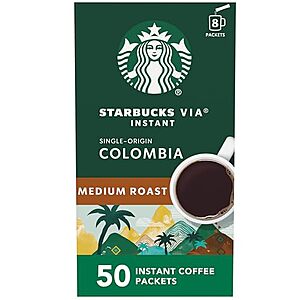 [NEW, SnS] $29.21 | 50-Count Starbucks VIA Ready Brew Colombia Coffee at Amazon