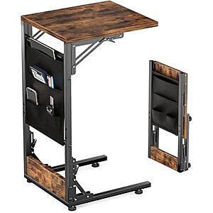 $18.99* | Feverdes C-Shaped Small Folding Tray Table at Amazon