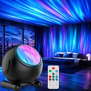 Northern Lights Projector, Aurora Light Projector with Timer and Remote for Kids Bedroom $9.99