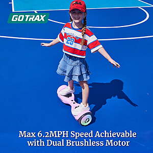 $123..48  FS WALMART Gotrax ELF 6.5" Hoverboard with LED Wheels and Headlight, Self Balancing Scooter for Kids and Adults, 200W Motor, 6.2 MPH Top Speed, 3.1 Miles Range,