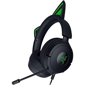 [AC] $20 | Razer Kraken Kitty V3 X Wired Gaming Headset, Kitty Ears, Black at Amazon