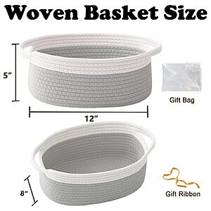 Woven Rope Basket - (3 Pack) Amazon $9.99