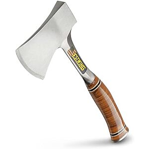 $36.19* | 14" Estwing Forged Steel Sportsman's Axe Camping Hatchet w/ Leather Grip & Sheath at Amazon