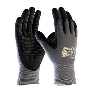 $14.99: MaxiFlex Endurance 34-844 Seamless Knit Nylon Work Glove with Nitrile Coated Grip (Pack of 3), Black and Gray