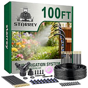 Amazon – STARREY Drip Irrigation System 50FT/100FT/200FT from $12.59 w/ Code + Deal