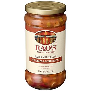 [SnS, AC] $3.17* | 16-Oz. Rao’s Made For Home Vegetable Minestrone Soup at Amazon