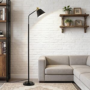 Amazon – Leasgy 65.3" Double-Base Black Floor Lamp $24.99 w/ Code