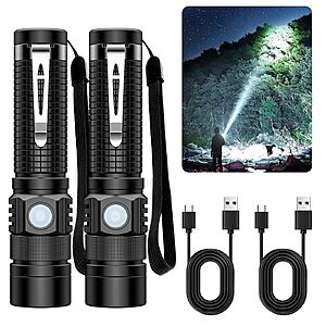 Amazon – Hoxida 1500-Lumen Rechargeable Pocket EDC Flashlight $10.99 w/ Code