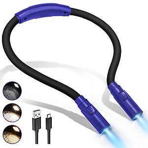 LUXJET Bendable Neck Reading Light w/ 3-Lighting Modes (Dark Blue) $7.99 + Free Shipping w/ Prime or on $35+