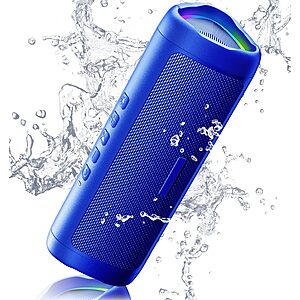 Bluetooth Speaker, 20W HD Sound, Portable Wireless, IPX5 Waterproof, Up to 24H Playtime $23.98