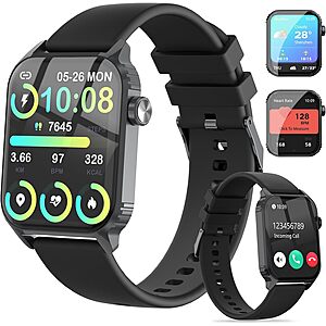 Smart Watch for Men, 120 Sports Modes Smartwatch with 1.83" HD, Alexa Built-in, Heart Rate/Sleep Monitor $19.99