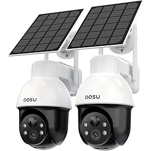 aosu 3K 5MP Solar Security Camera Wireless Outdoor PTZ 360° Smart Tracking $139.97
