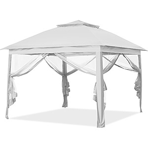 11' x 11' Ainfox Pop-Up Outdoor Patio Canopy Gazebo w/ Mosquito Netting (White) $85.46 + Free Shipping