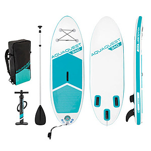 8' AquaQuest® 240 Inflatable Paddle Board Package $99.99