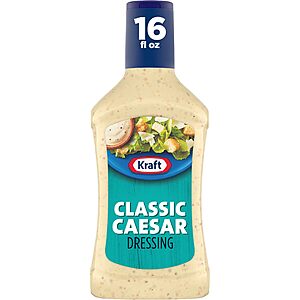 Kraft Dressing, Classic Caesar, 16 fl oz Bottle  as low as $1.78 S&S 15% off and 25% Clip Q AMAZON
