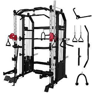 Fitness Dreamer All-in-One Strength Training Cage, Multi-Functional with 440 lbs Weight Stack for Home Gym $1054.74
