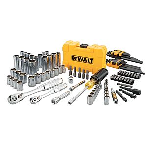 $79.97 - DEWALT Mechanics Tools Kit and Socket Set, 1/4" & 3/8" Drive, SAE, 108-Piece (DWMT73801)