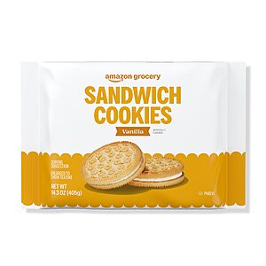 Amazon Grocery, Vanilla Sandwich Cookies, 14.3 Oz~$1.25 After Coupon & S&S @ Amazon