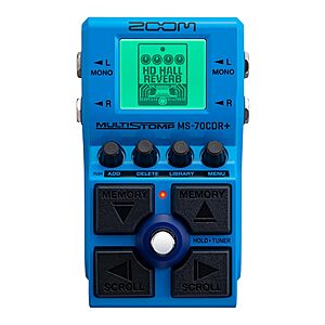 Zoom MS-70CDR+ MultiStomp Chorus, Delay & Reverb Guitar Effects Pedal $119.99 + Free Shipping