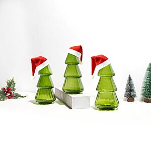 XXXFLOWER 3Pcs Tree-Shaped Glass Planter - $4.99