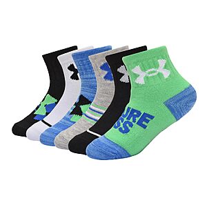 Under Armour Baby Boys/Girls 6-Pack Essential Quarter Sock (Various) - from $6.07