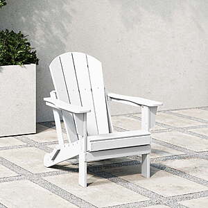 $79.99: WestinTrends Malibu Outdoor Folding HDPE Adirondack Deck Chair(White/Blue/Turquoise/Lime) at Walmart.com