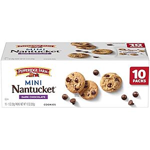 [SnS, AC] $5.08* | 10-Pk 1Oz Pepperidge Farm Nantucket Mini Dark Chocolate Chip Cookies at Amazon