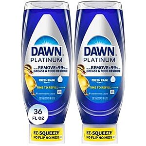 [SnS, AC] $5.58 | 2-Pack 18-Oz Dawn Platinum EZ-Squeeze Dish Soap at Amazon