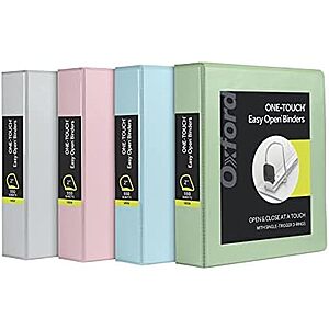 $15.19 | 4-Pack Oxford 3 Ring Binders at Amazon