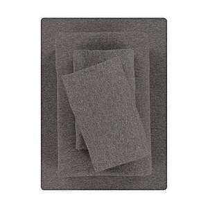 Mainstays Cotton Rich Extra Soft Jersey Bed Sheet Set, Queen, 4 Pieces ( 15 Colors Available ) $25.96