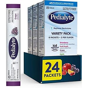[SnS, AC] $9.73 | 3-Pack 8-Count Pedialyte Electrolyte Powder: Variety Pack at Amazon