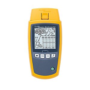 Fluke Networks - 5018508 MS-POE MicroScanner Copper Cable Verifier and PoE tester for RJ-45 Category 5-6A Ethernet Cables $669.49