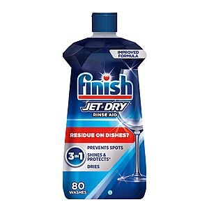 $2.28  (15% S&S and Q)Finish Jet-Dry Dishwasher Rinse Aid,  , 8.45 oz, 80 Washes.  AMAZON