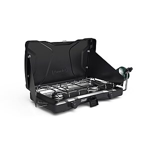 $83.99: Coleman Triton 2-Burner Propane Stove 22000 BTU Portable Camping Cooktop with Wind Guards at Amazon