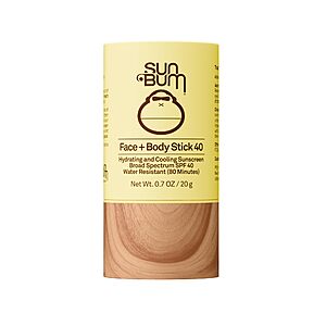Sun Bum Original SPF 40 Face and Body Sunscreen Stick - Travel Size, 0.7 oz