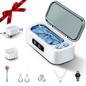 SUNPOW Ultrasonic Jewelry Cleaner Machine– Dual Chambers $17.99