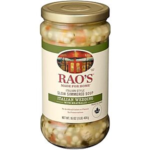 Rao’s Made For Home Italian Wedding Soup, 16 oz~$3.17 After Coupon & S&S @ Amazon
