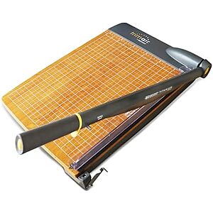 $25.35* | Westcott 15'' TrimAir Wood Guillotine 30 Sheet Paper Cutter & Trimmer at Amazon