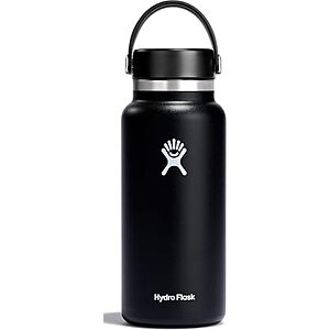 $19.92* | 32oz Hydro Flask Stainless Steel Wide Mouth Insulated Water Bottle (Black) at Amazon