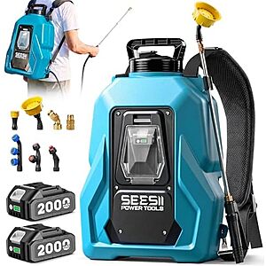 [Prime, AC] $71.99* | 5-Gal Seesii Battery Powered Backpack Sprayer w/ Dual Battery w/ 7 Nozzles at Amazon