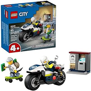 $6.99* | 65-pc LEGO City Police Motorcycle Chase Building Toy (60455) at Amazon