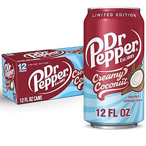 [AC] $15* | 3 × 12-Pk 12-Oz Dr Pepper Creamy Coconut Soda ($5 each) at Amazon