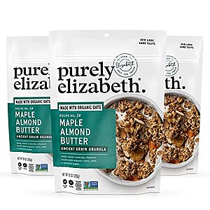 [SnS, AC] $10.59 | 3-Pack 10-Oz purely elizabeth. Ancient Grain Granola (Maple Almond Butter) at Amazon
